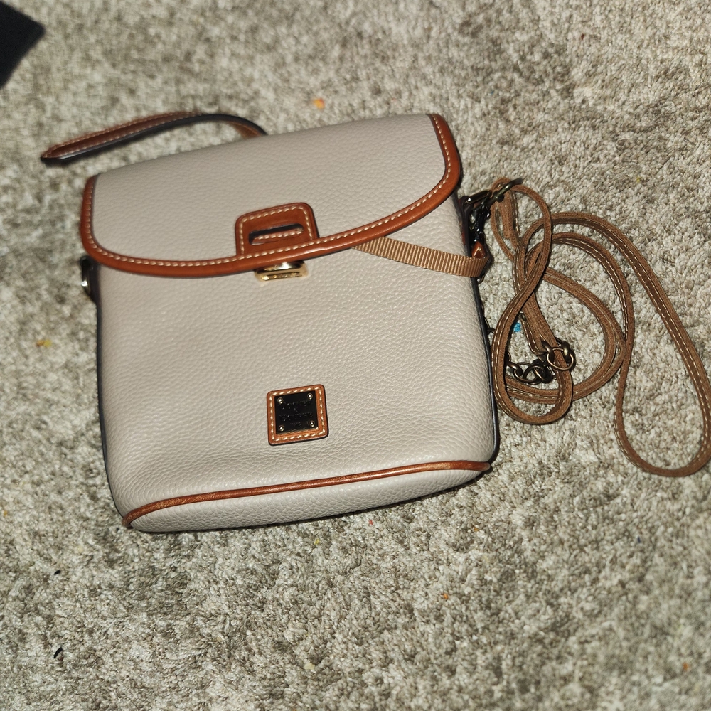 Dooney & Bourke Cream and Brown Crossbody Bag